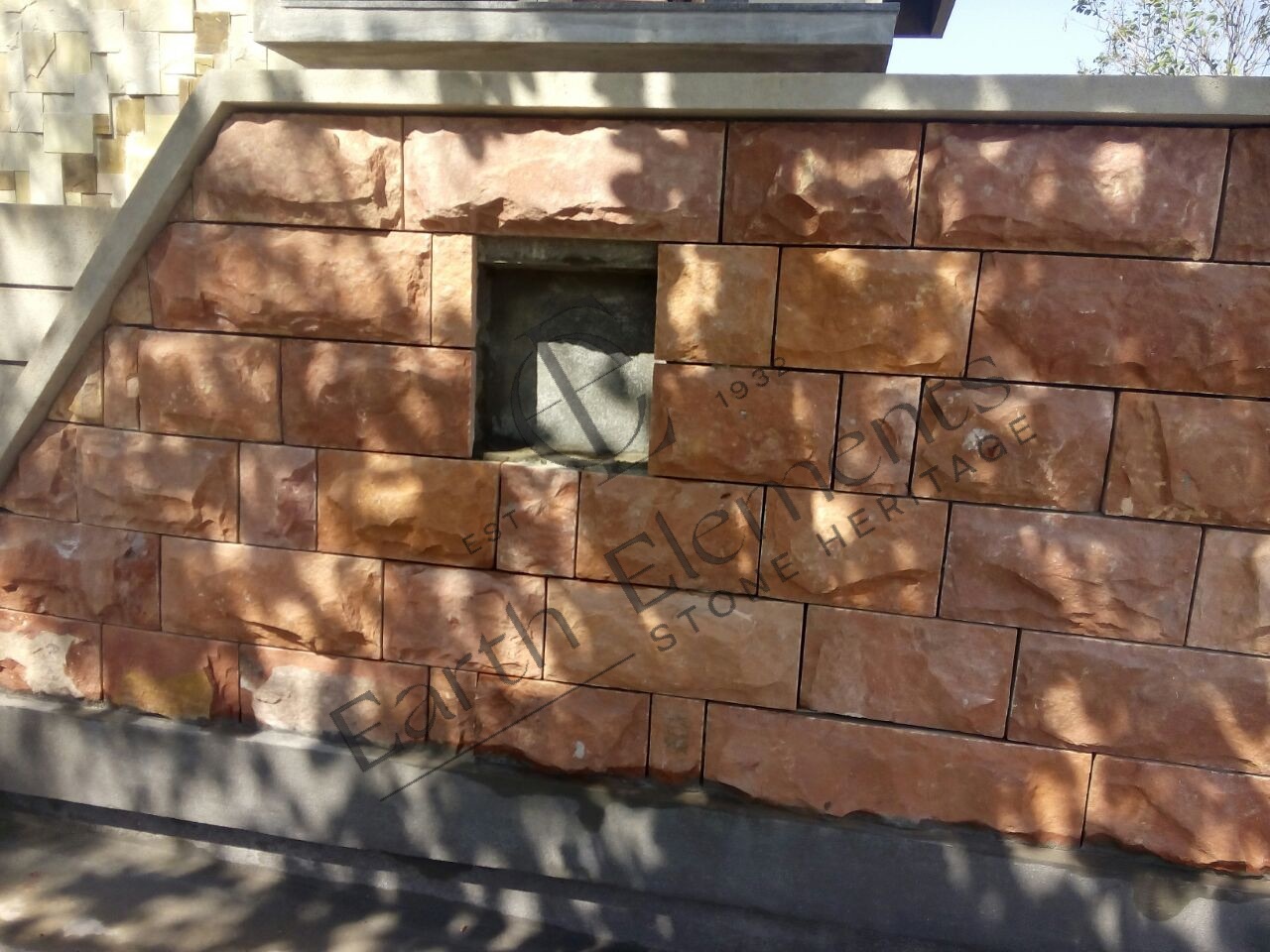 Red Block Stone 004