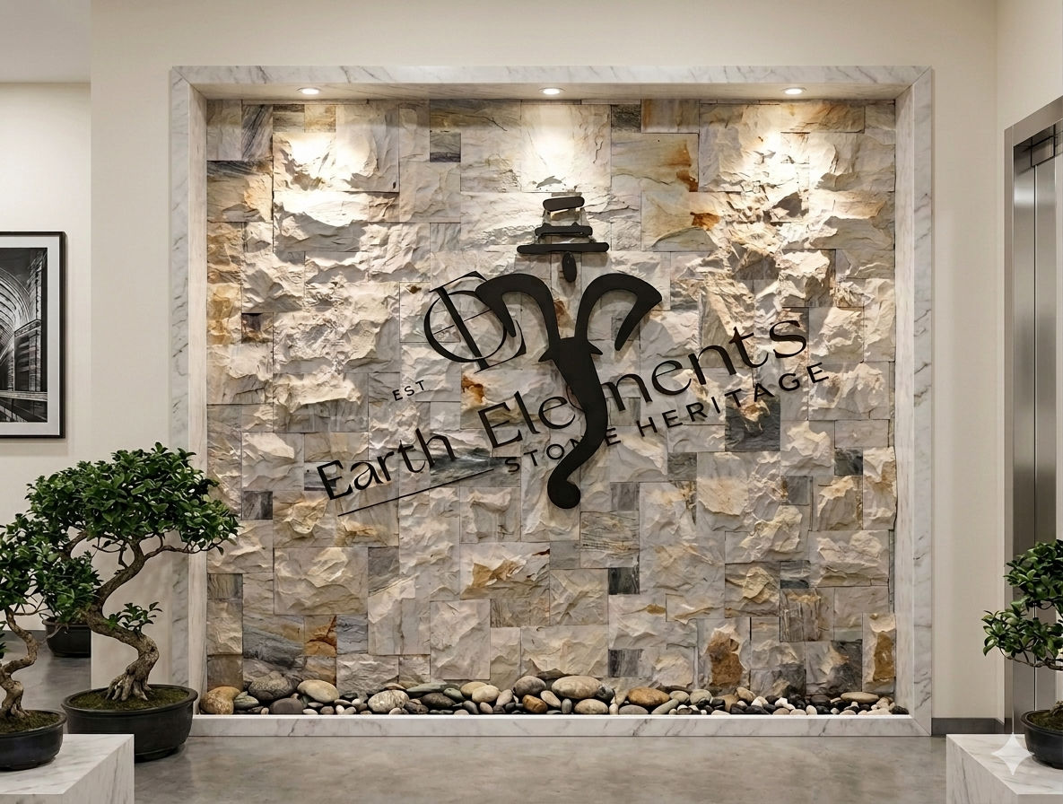 Black White Mix Block Stone