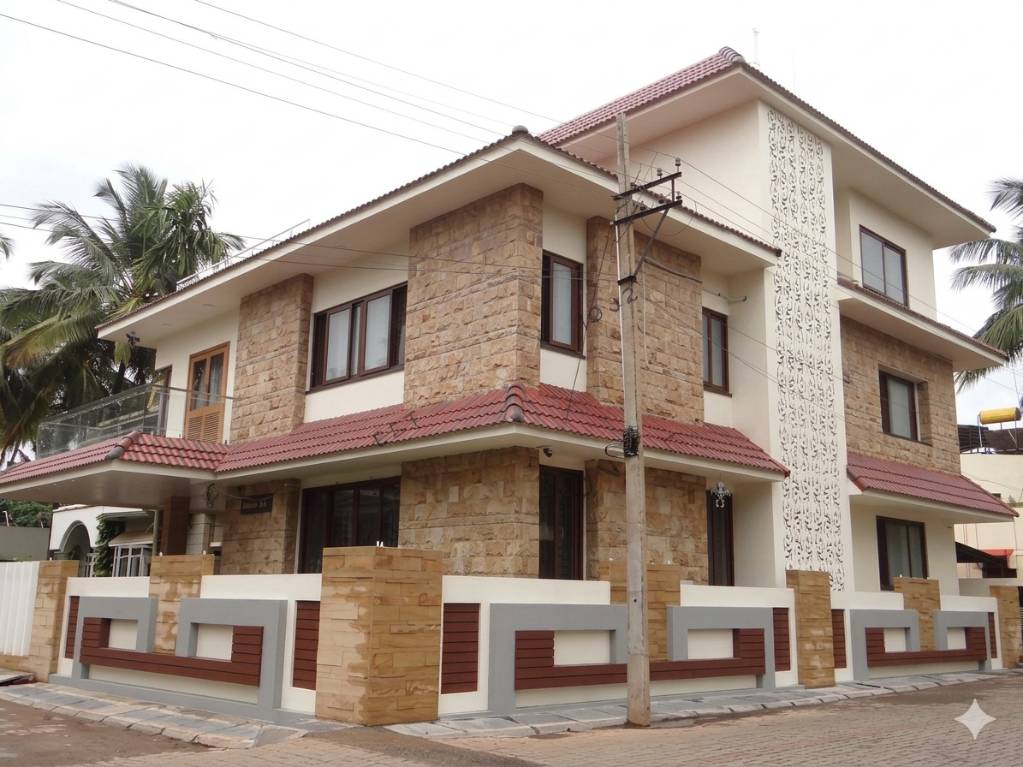 Wall Elevation Beige Mix Block Stone