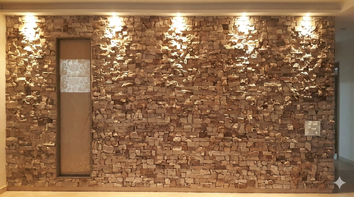 Red White Block Stone 005