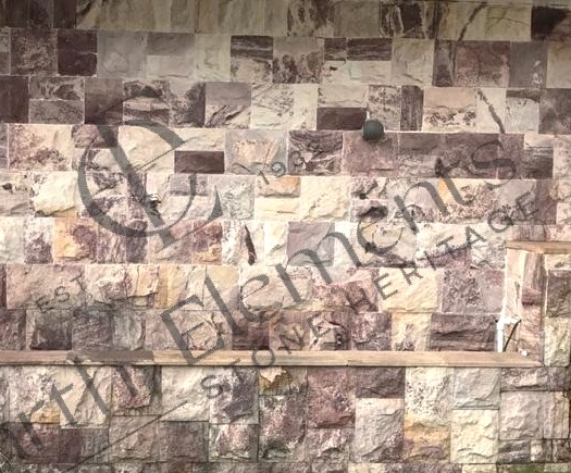 Red White Mix Block Stone 004