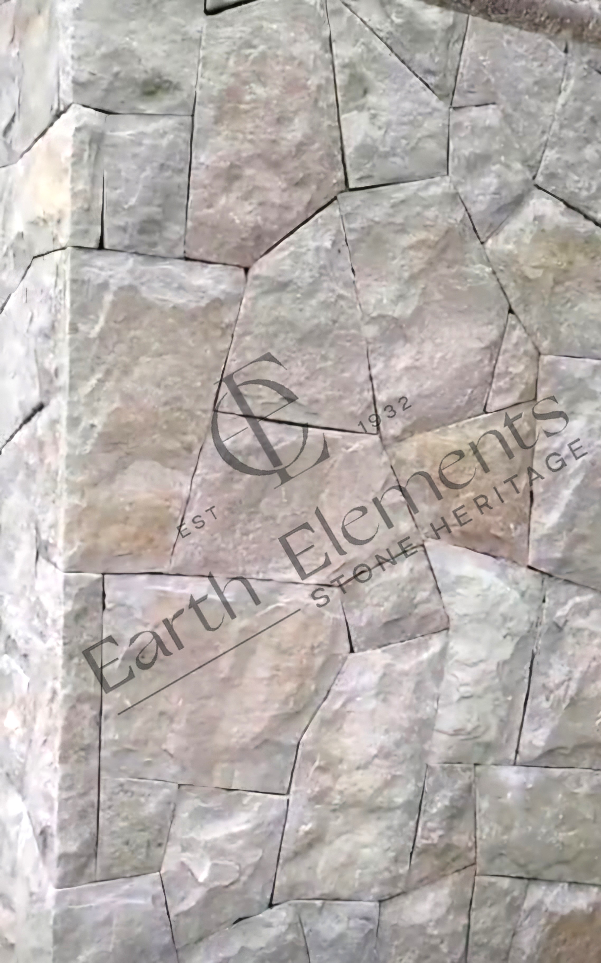 White Block Stone Crazy Pattern